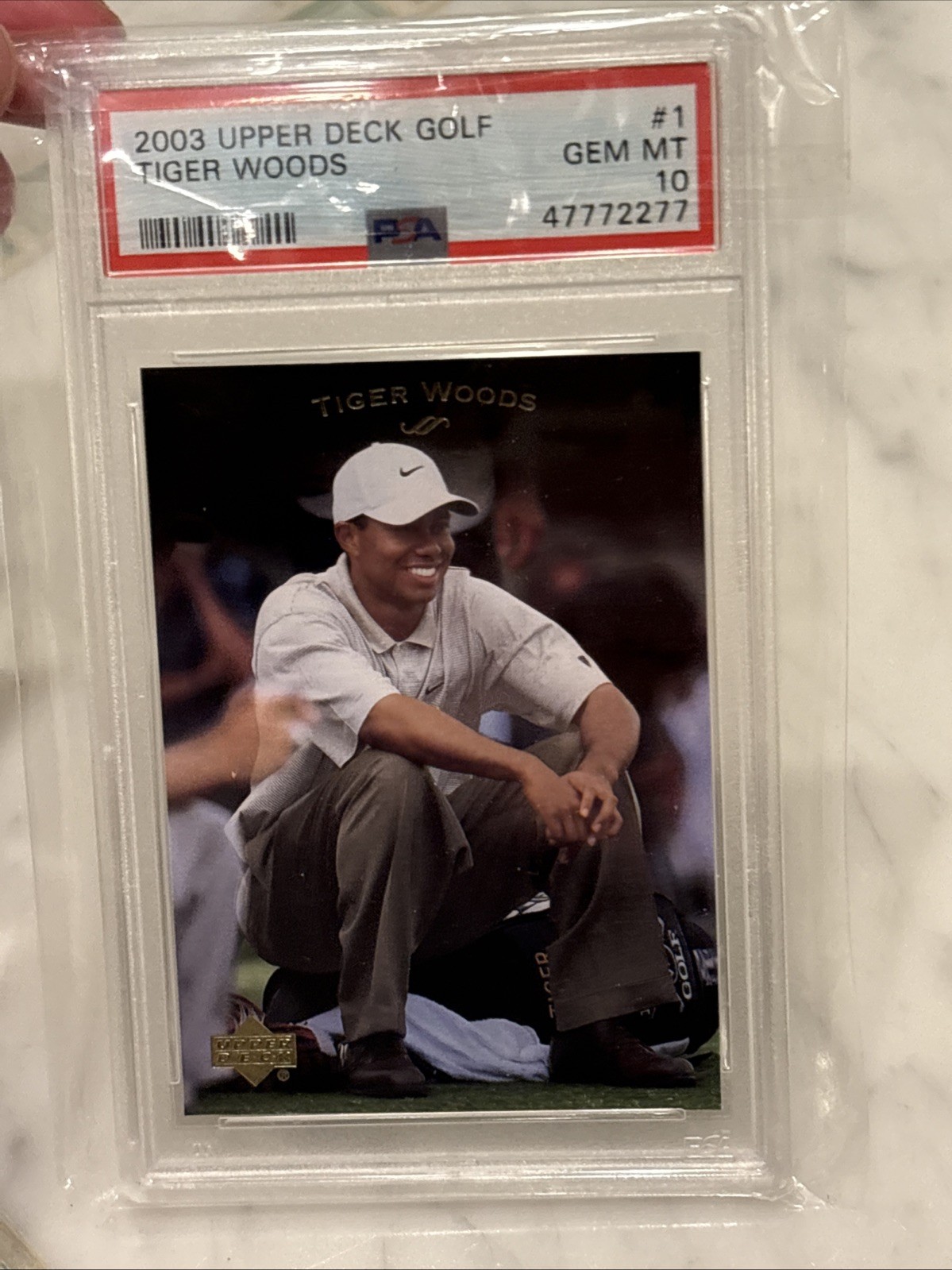 2003 UPPER DECK GOLF TIGER WOODS #1 - PSA 10 view 3