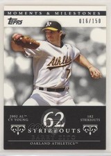 2007 Moments & Milestones /150 Barry Zito (2002 AL Cy Young 182 Strikeouts) yf0