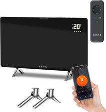 BERG Ultra-Slim Glass Infrared Panel Heater – Smart Electric Heater with Wi-Fi &