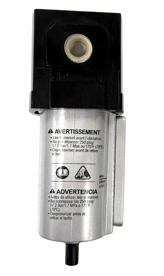 ARO F35331-410 3/8" Air Filter  2000 Series Manual Drain  Metal Bowl with Sight - Image 2 of 4