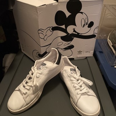 Adidas Stan Smith Mickey Mouse Shoes Men s Size 12 Black and White Disney FW2895