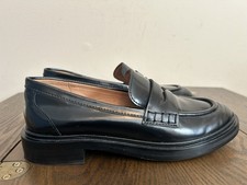 Madewell Women  s The Vernon Loafers True Black Leather Slip On Shoes