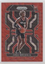 2021-22 Panini Prizm Ruby Wave Prizm Greg Brown III #291 Rookie RC 1yj