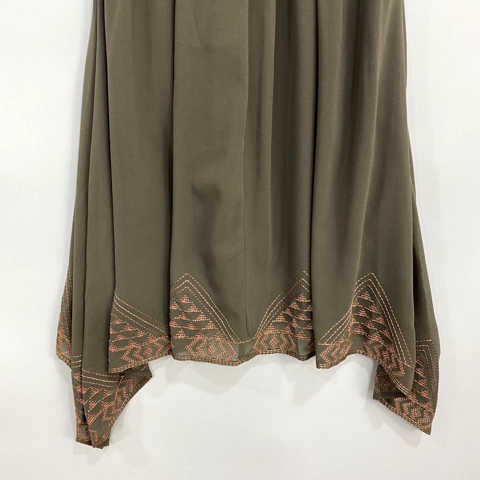 Vestido sin mangas para mujer Love21 XS verde espalda deportiva dobladillo asimétrico Foto 3 de 4