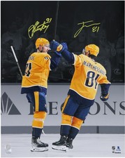 Jonathan Marchessault & Steven Stamkos Predators Signed 16x20 Celebration Photo