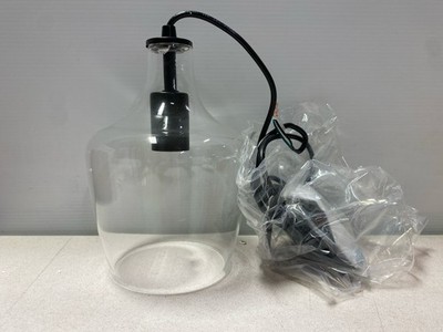 Forte 2679-01-04 Milo 7'' Mini Pendant with Clear Glass Shade - Black