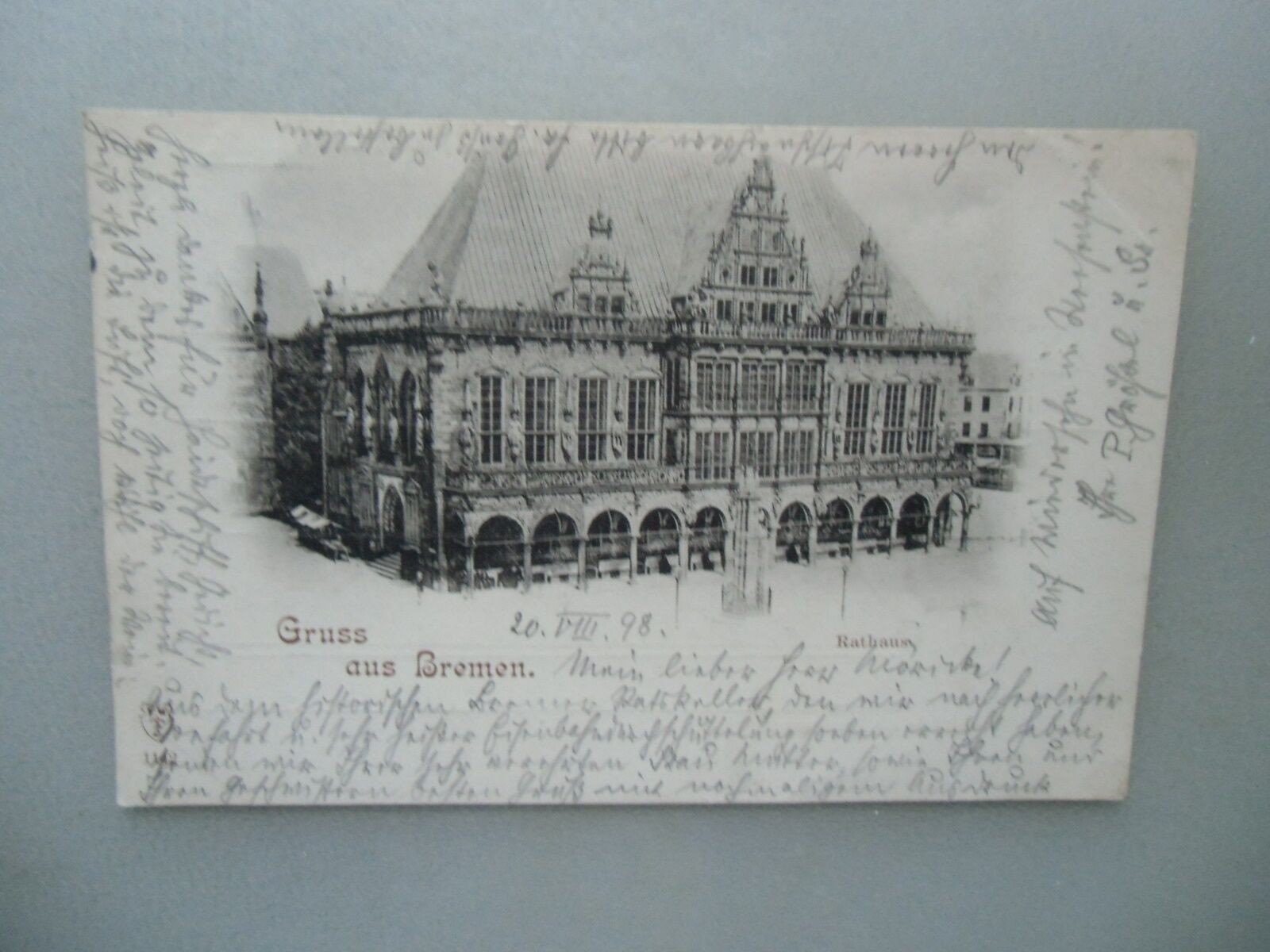 Postcard Bremen City Hall 1898 (No.607)