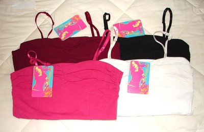 One Step Up, Lot of 4 Cotton/Spandex Stretch Knit Tank Tops ~ Size M~ New