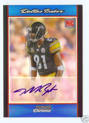2007 BOWMAN CHROME "BLUE REFRACTOR" DALLAS BAKER RC AUTOGRAPH AUTO #10/75 - Picture 1 of 1