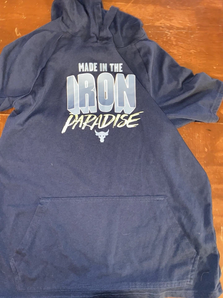 Lot of 3 boys under armour project rock short sleeve training hoodies XLarge - Image 2 of 4