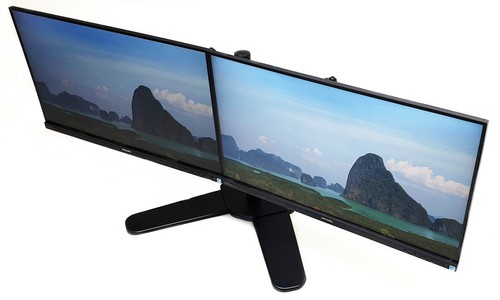 Dual Monitor Screen Setup 2 x 24" Frameless USB-C HDMI DISPLAY PORT - Picture 3 of 14