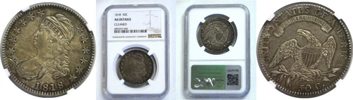1818 50C Capped Bust Half Dollar NGC AU Details