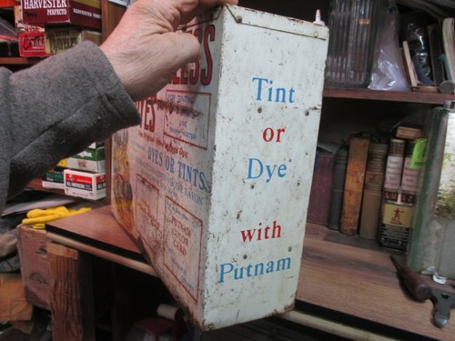 Monroe Putnam Fadeless Dyes Tints Store Advertising 19" COUNTER Display Cabinet - Picture 3 of 10