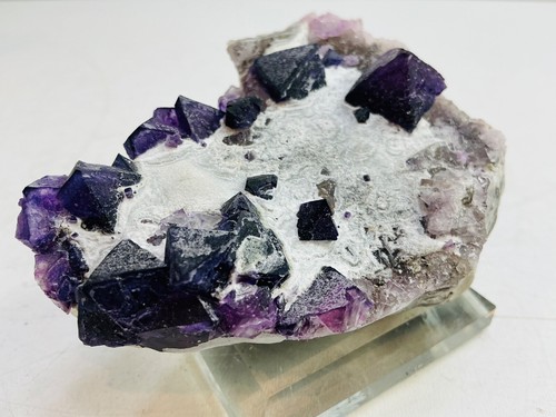 Purple Octahedral Fluorite Purple Fluorite from Zhejiang China - Picture 8 of 10