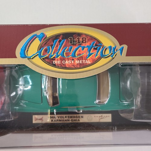 Road Legends 1:18 Scale Diecast Green 1966 Volkswagen Karmann-Ghia Model Car - Picture 4 of 8