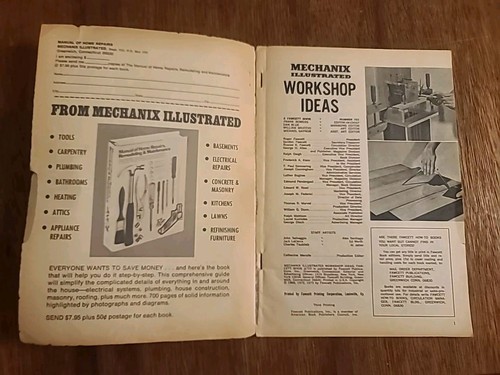 VTG 1966 #621 Mechanix Illustrated Magazine: WORKSHOP IDEAS - Picture 2 of 14
