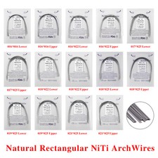 Dental Ortho Niti Super Elastic Natural Rectangular Arch Wire 14 sizes ty