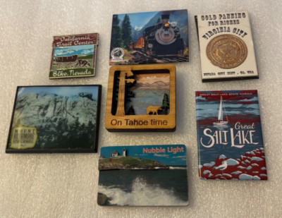 Refrigerator Magnets US Travel Spots Lot of 7 Salt Lake Mt Rushmore Plus