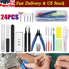 24PCS Gundam Modeler Basic Tool Set Craft Kit Car Model Hobby Building Repairing