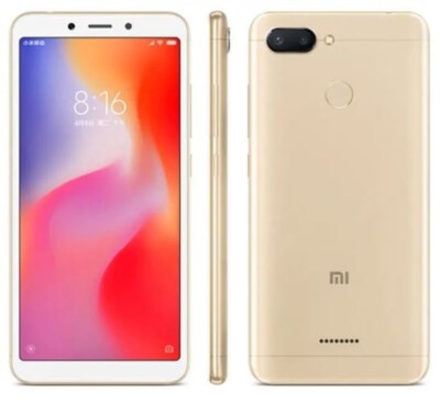 Xiaomi Redmi 6 Budget Android Handy Gold 4/64 GB entsperrt 5,45'' UK Lagerbestand