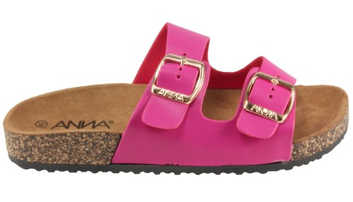 Sandalias planas para mujer ANNA Glory-100 con doble correa puntera abierta - Imagen 11 de 21
