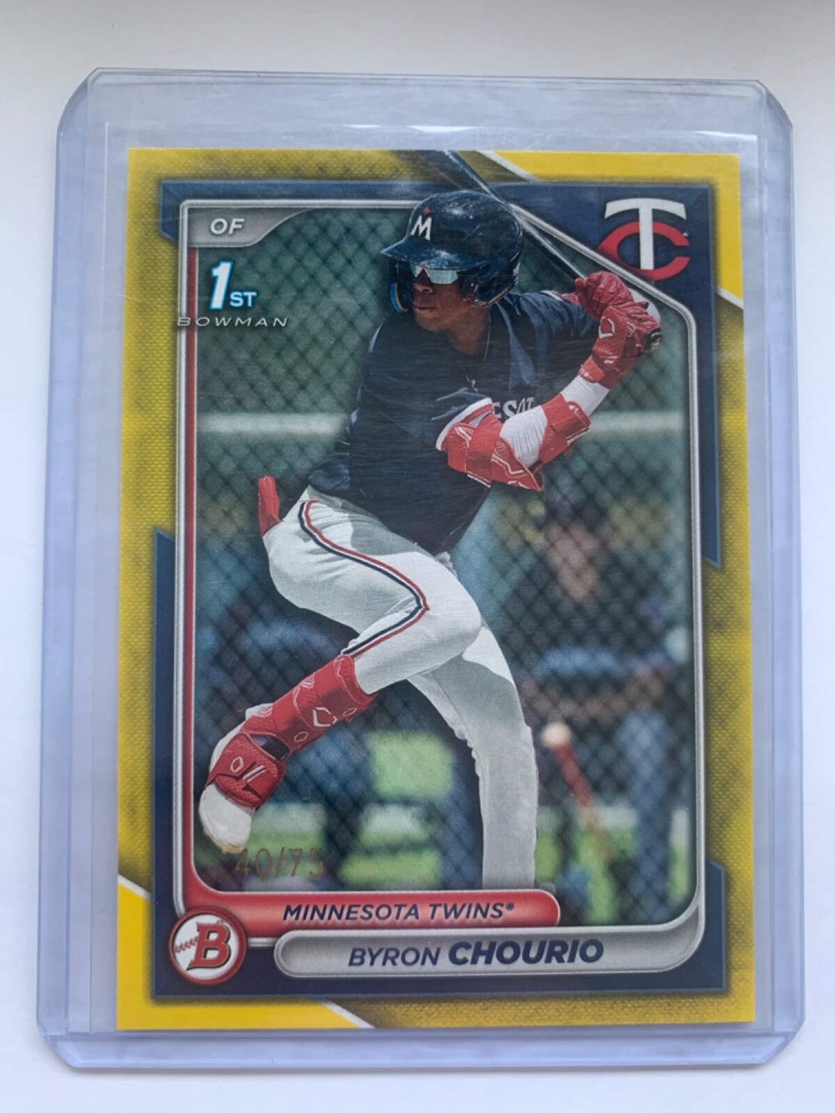 2024 Bowman Chrome Byron Chourio 1st Bowman Yellow Parallel #D /75 SSP