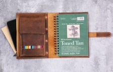 Personalized Leather sketchbook cover for Strathmore sketchbook Sketch Paper