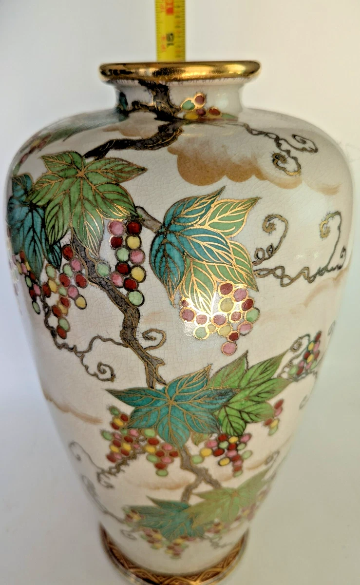 陶瓷多色1900-1940 年日本花瓶| eBay