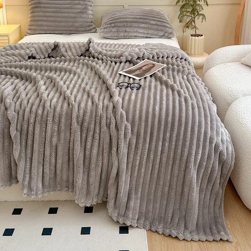 Warm Sleeping Blanket Soft Comfort Flannel Blankets for Sofa Plush Throw Blanket - Picture 22 of 40