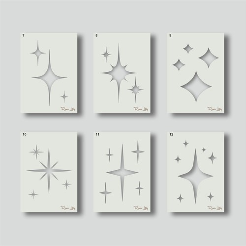 Star stencils for Nursery Walls, Fabrics & Furniture, Home Decor. LOT 2 - Picture 2 of 9