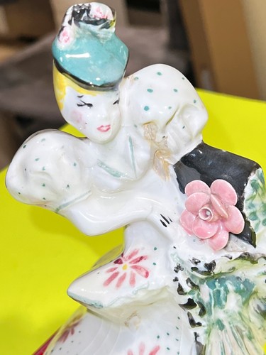 1890'S? 1930'S? STYLE PORCELAIN? FANCY LADY WITH FLOWER KENT CREATIONS HOLLYWOOD - Picture 7 of 17