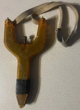 RARE Vintage OSBORNE BB Automatic Slingshot Orange Plastic BB Filled