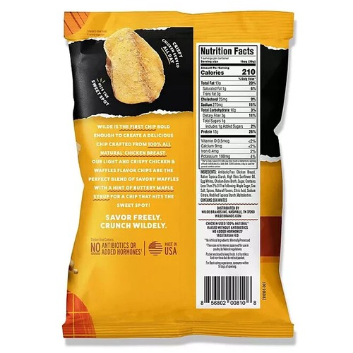 Wilde 13g Chicken & Waffles Protein Chips, 8 Stück KOSTENLOSER VERSAND - Bild 6 von 7