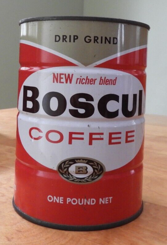 Vintage Boscul One Pound Drip Grind Coffee Can, No Lid, Camden, NJ - Picture 14 of 14