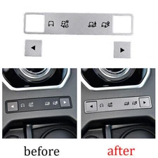2013-2015 Console Mode Switch Button Sticker Silver Alloy For Freelander 2 LR2