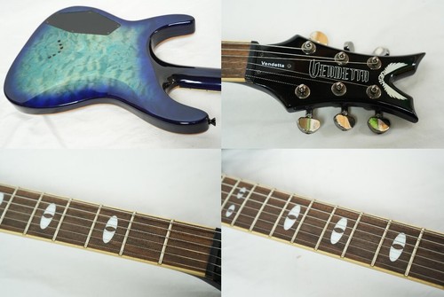 *CLEAN* 2009 Dean VENDETTA 4.0 Trans Blue Lamilated Quilted Maple Top 3.5kg - Picture 4 of 11