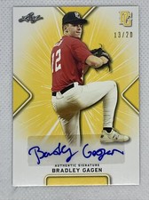 2021 LEAF PERFECT GAME YELLOW BRADLEY GAGEN PAPER RC AUTO # 13/20