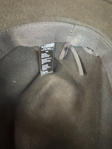 Accessorize Fedora Hat 100% Wool Size M/L Black - Picture 6 of 6