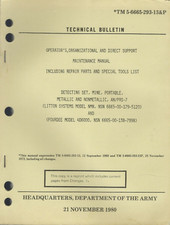Historical book for Mine Detecting Set, Portable, AN/PRS-7, Operator/Maintenance