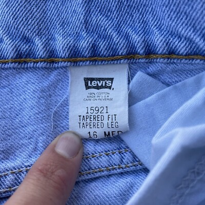 リーバイス　302 Vtg 90s Levis 15921 Blue Jeans Tapered Fit leg sz 33” Orange Tab