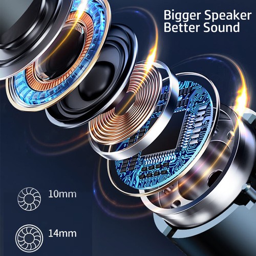 Auricolare Bluetooth Wireless Vivavoce Auricolari Singoli Cuffie Hi-fi - Foto 11 di 15