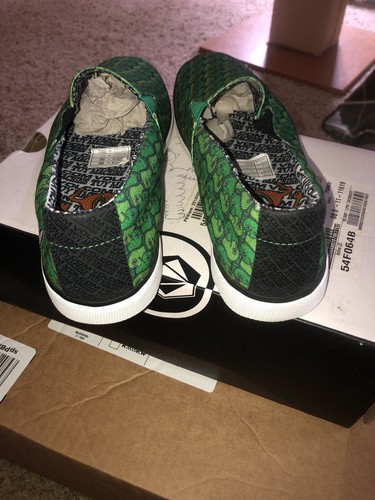 Toy Machine volcom Shoes Green Skateboard Shoes size 8 mens 2012 Colab - Picture 6 of 11