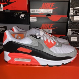 Nike Air Max 90 III Infrared White Black Cool Grey CT1685 100 Men's Size 8  | eBay