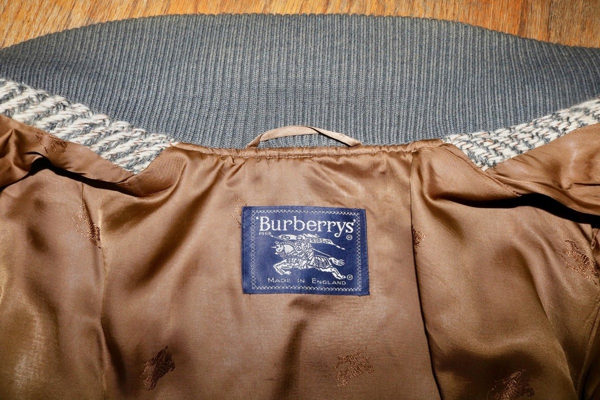Burberry stripe tweed wool 80's style jacket 6 | eBay