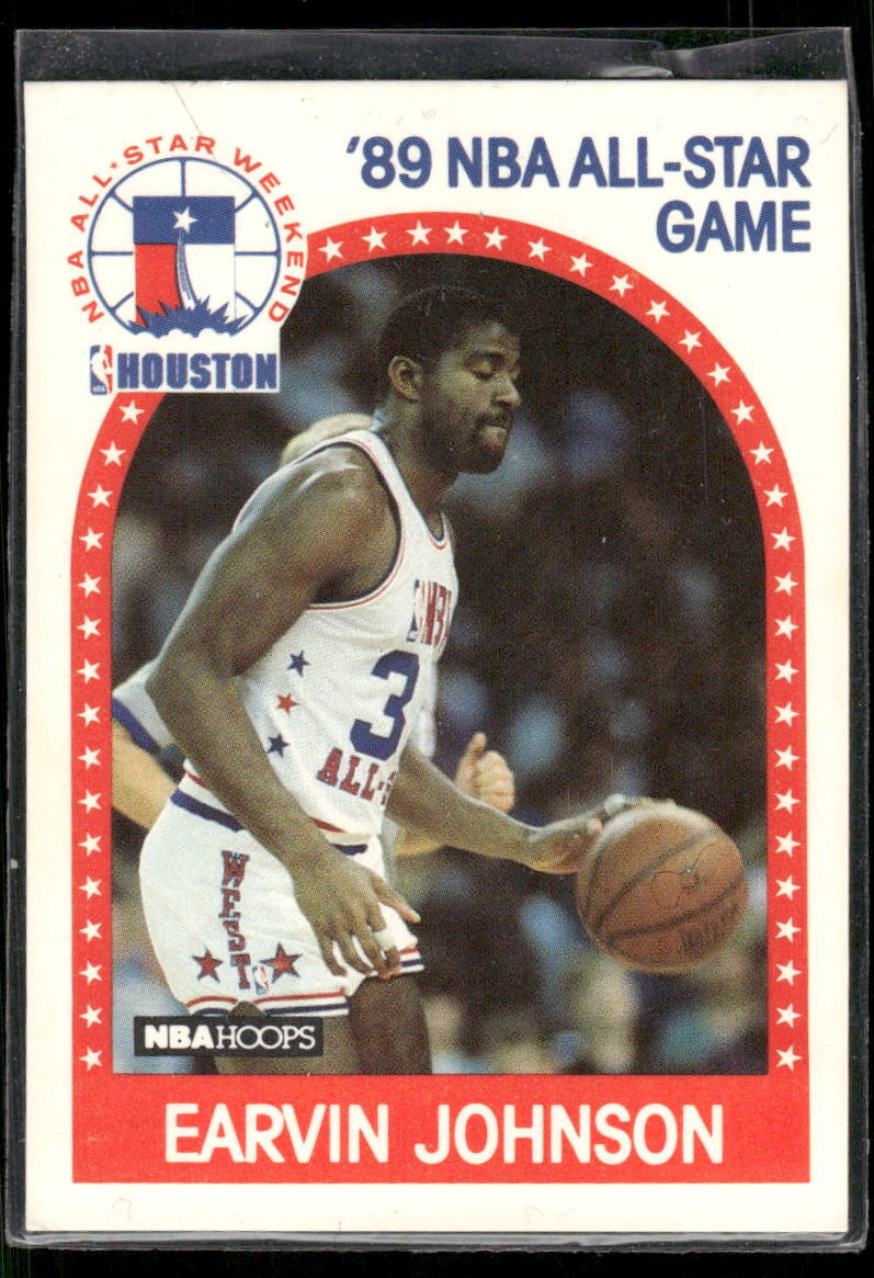 1989-90 Hoops All-Star Panels Perforated #166 Magic Johnson
