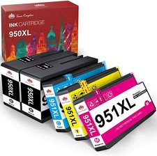 5Pack 950XL 951XL Ink Black Color Set for HP Officejet 8600 8610 8620 8625 8630
