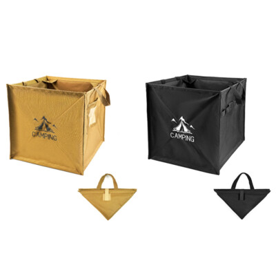 Foldable Large Capacity Outdoor Portable Trash Can Garden Yard Trash Bag Camping