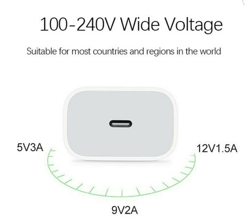 Cavo Adattatore USB-C Spina Caricatore Rapido 18W Ricarica per iPhone 11, 12, 13 Pro Max - Foto 3 di 9