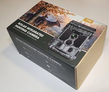  Trail Camera Solar Powered 36MP 4K Native, WiFi Bluetooth Game Camera