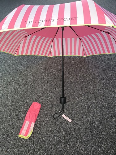 NEW Victoria's Secret Limited Edition Travel Stripe Portable Compact Umbrella - Picture 3 of 5